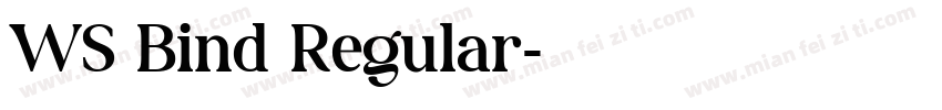 WS Bind Regular字体转换